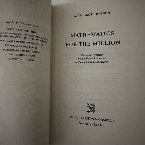 Mathematics for the Million: How to Master the Magic of Numbers Book - Picture 2 of 6